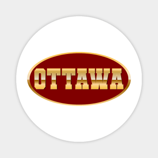 Gold Ottawa Magnet